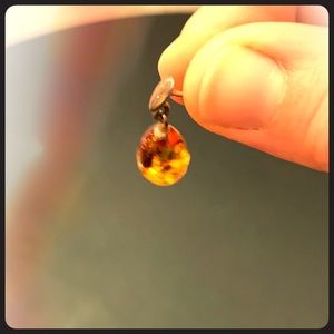 Dainty pure amber earrings